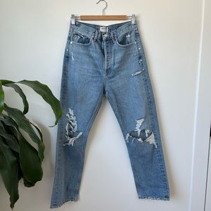 EUC AGOLDE 90's Mid Rise Loose Fit in Fall Out